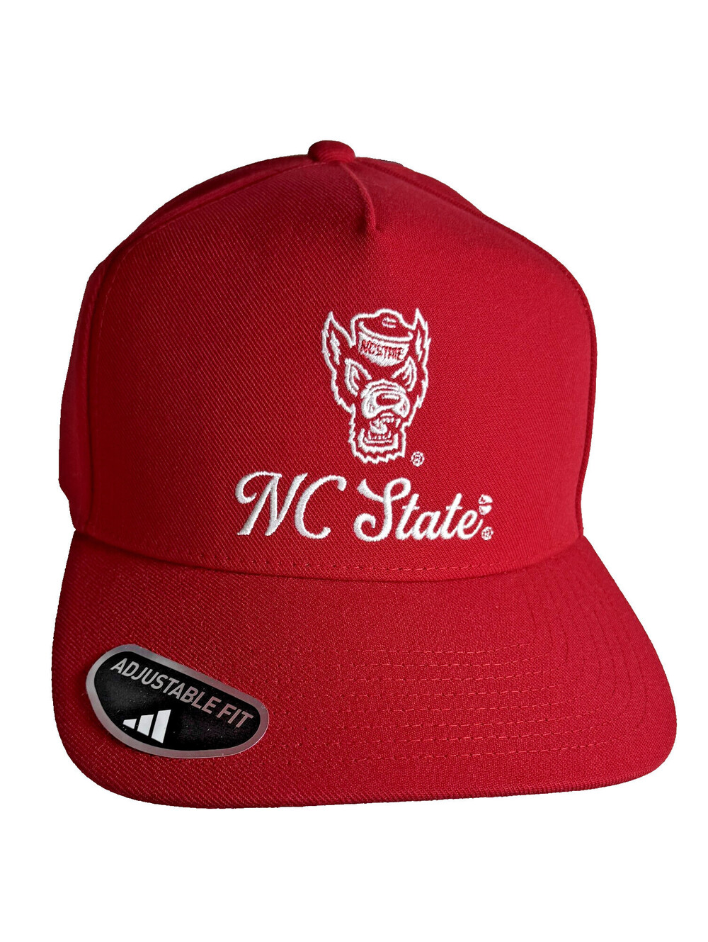 Adidas NC State Wolfpack Red A Frame Snapback Hat NEW